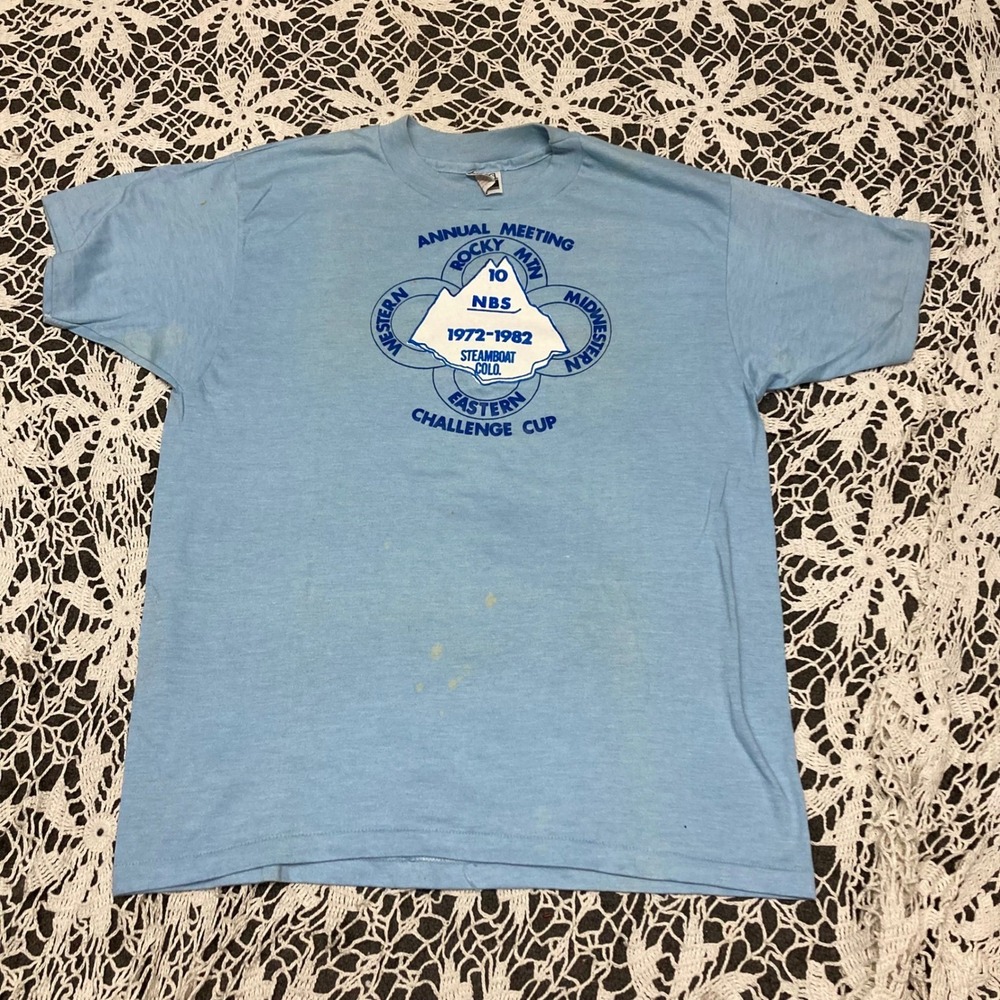 Vintage 1982 Hanes NBS Eastern Challenge Cup Steamboat Colorado T-Shirt Large